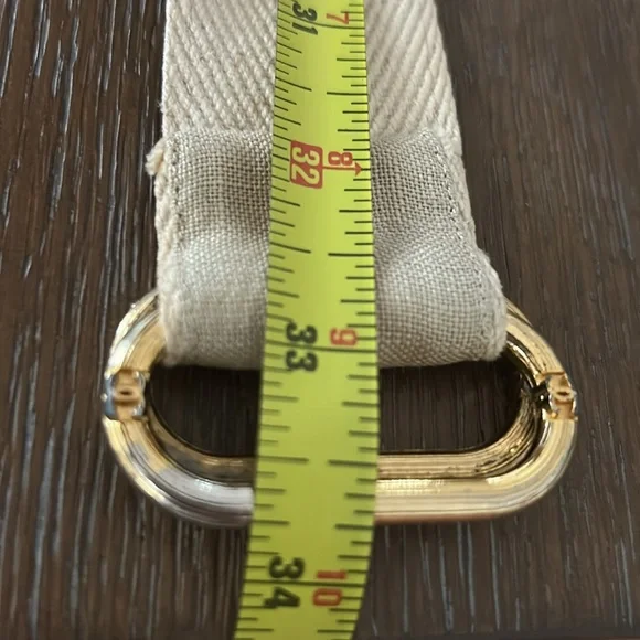 CHANEL Vintage Tan color Canvas Belt with Gold Buckle - Picture 8 of 8